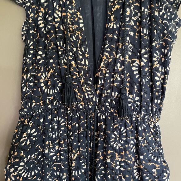 Ulla Johnson Terra Jumpsuit in Azul Size 4 Navy Blue Lightweight Cotton Tassels - Picture 7 of 16